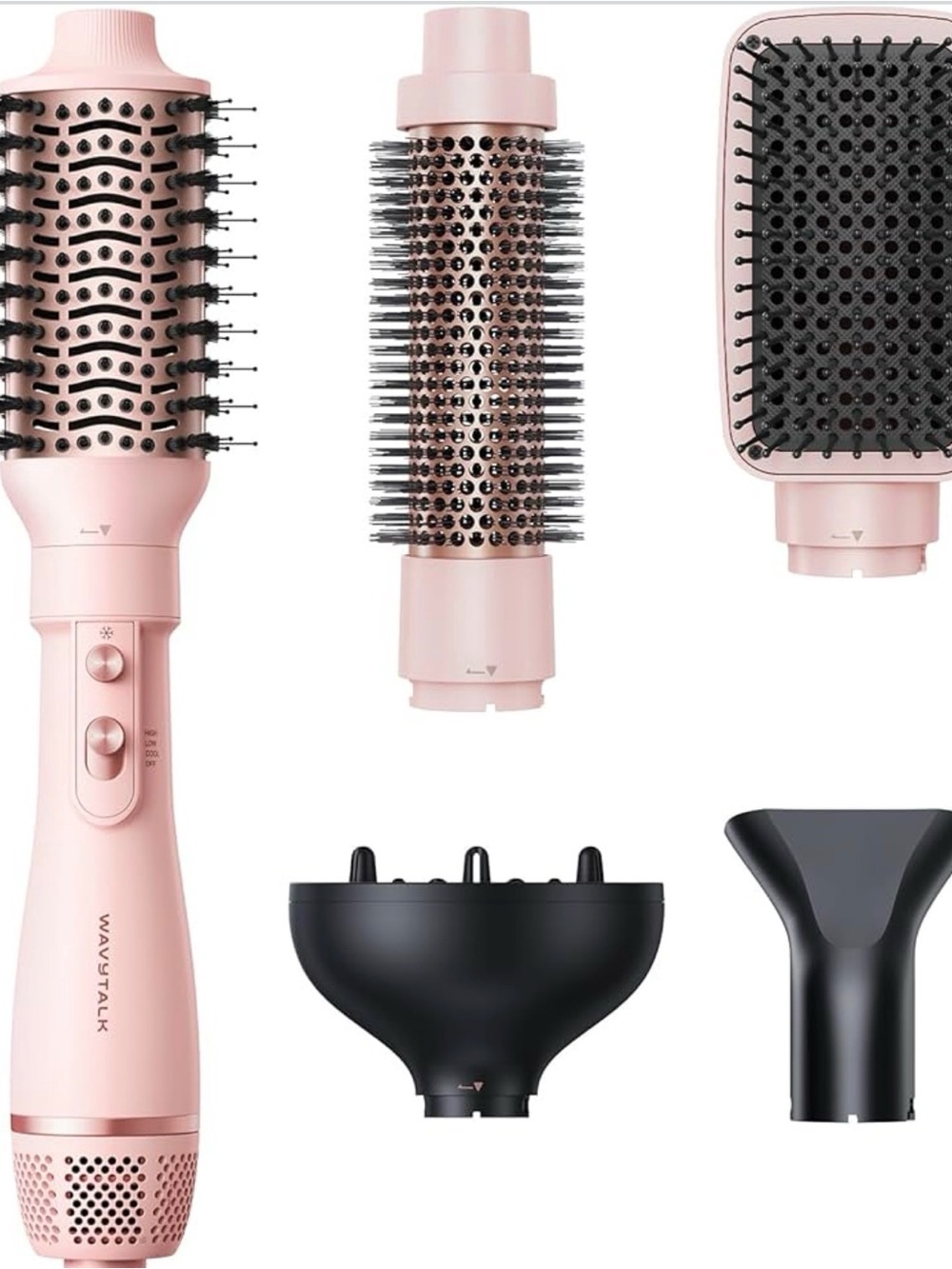 Wavytalk 5 in 1 Hot Air Brush Set, Multi Hair Styler with Five Interchangeable